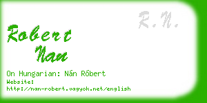 robert nan business card